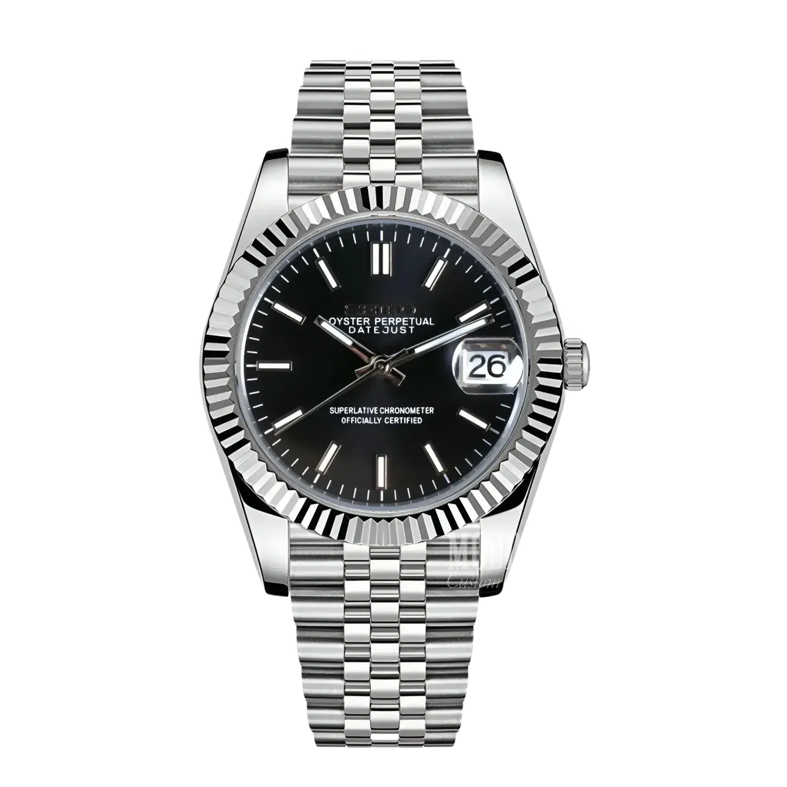 Seiko Mod Datejust Classic Black