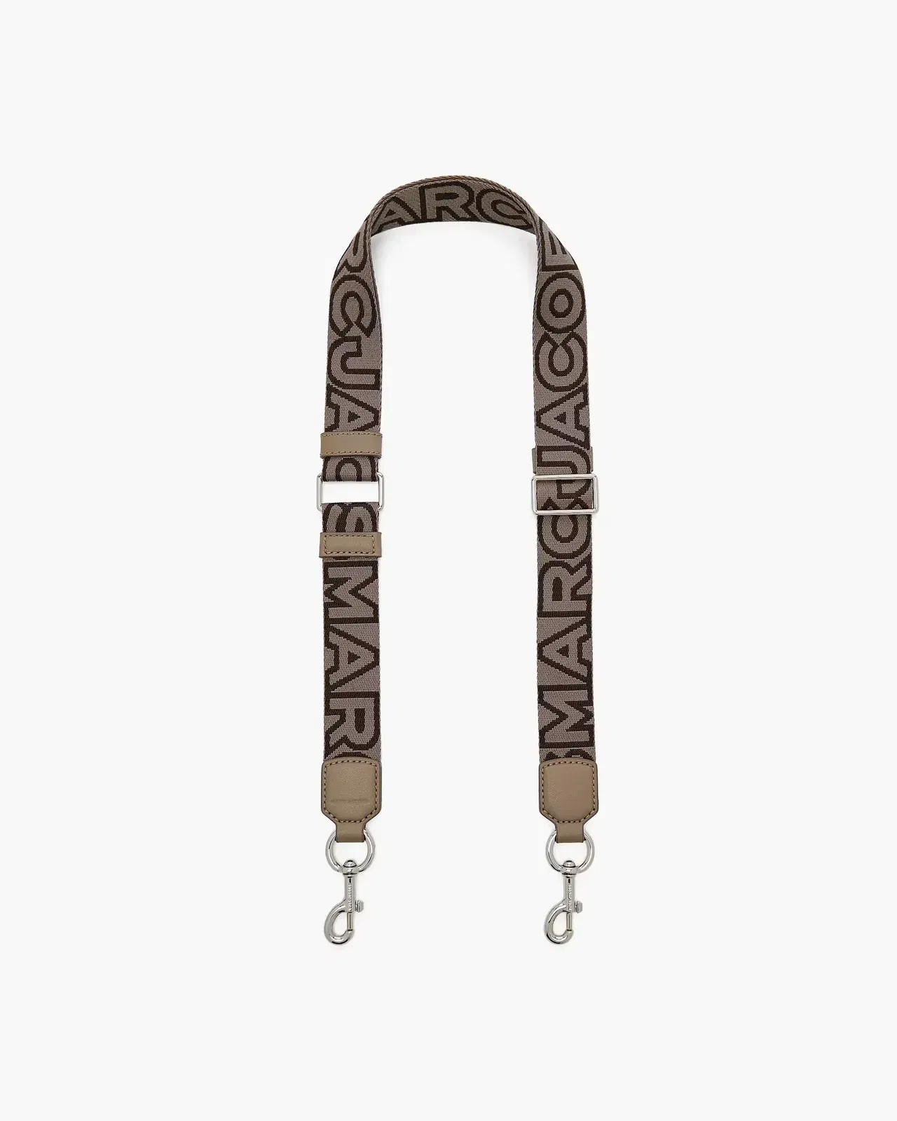 Marc Jacobs Marc Jacobs The Thin Outline Logo Webbing Strap Cement Multi Cement Multi