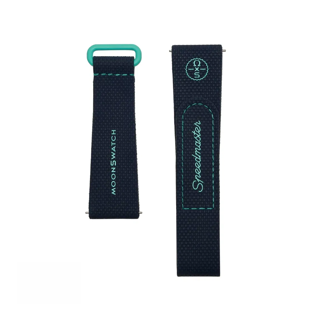Swatch x Omega Bioceramic Moonswatch Dark Blue Turquoise Straps