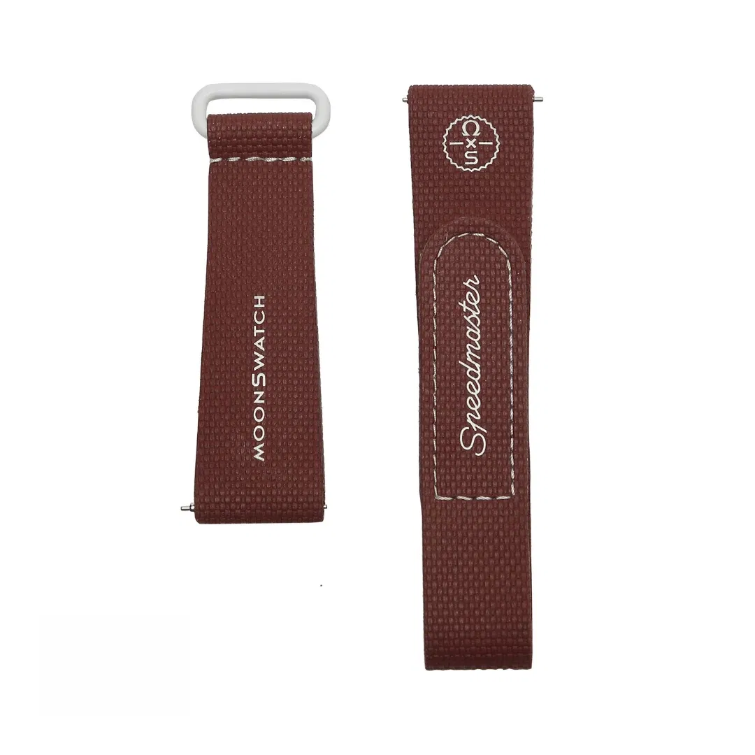 Swatch x Omega Bioceramic Moonswatch Bordeaux Light Grey Straps