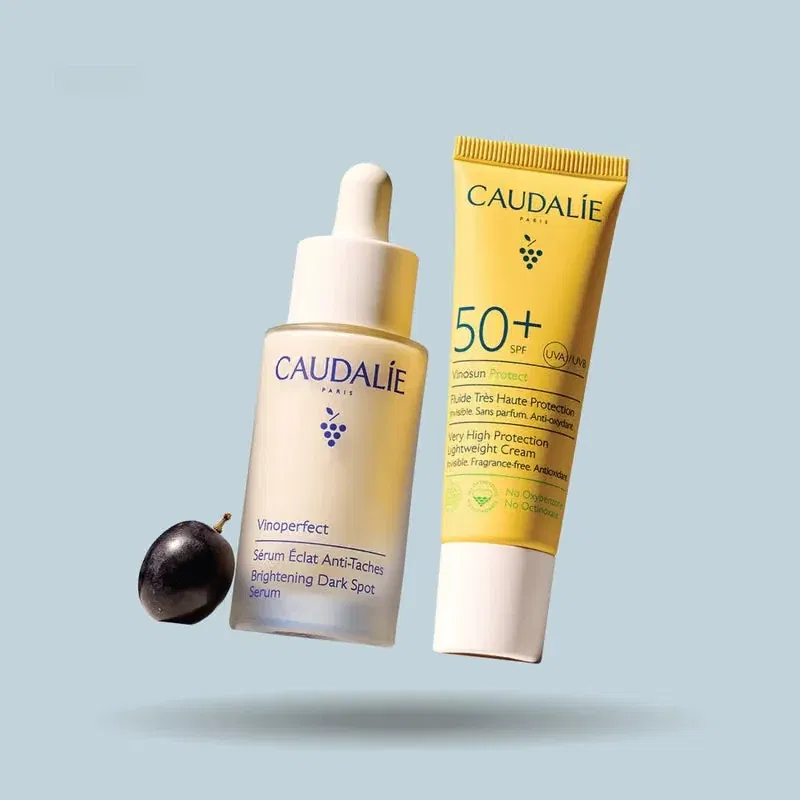 Caudalie Vinoperfect Serum and Suncare Set