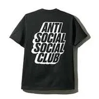 Anti Social Social Club Blocked Logo T-Shirt Black