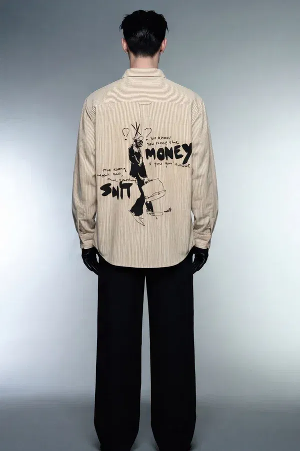 Forfksake You Need Money Striped Shirt (Yellow)