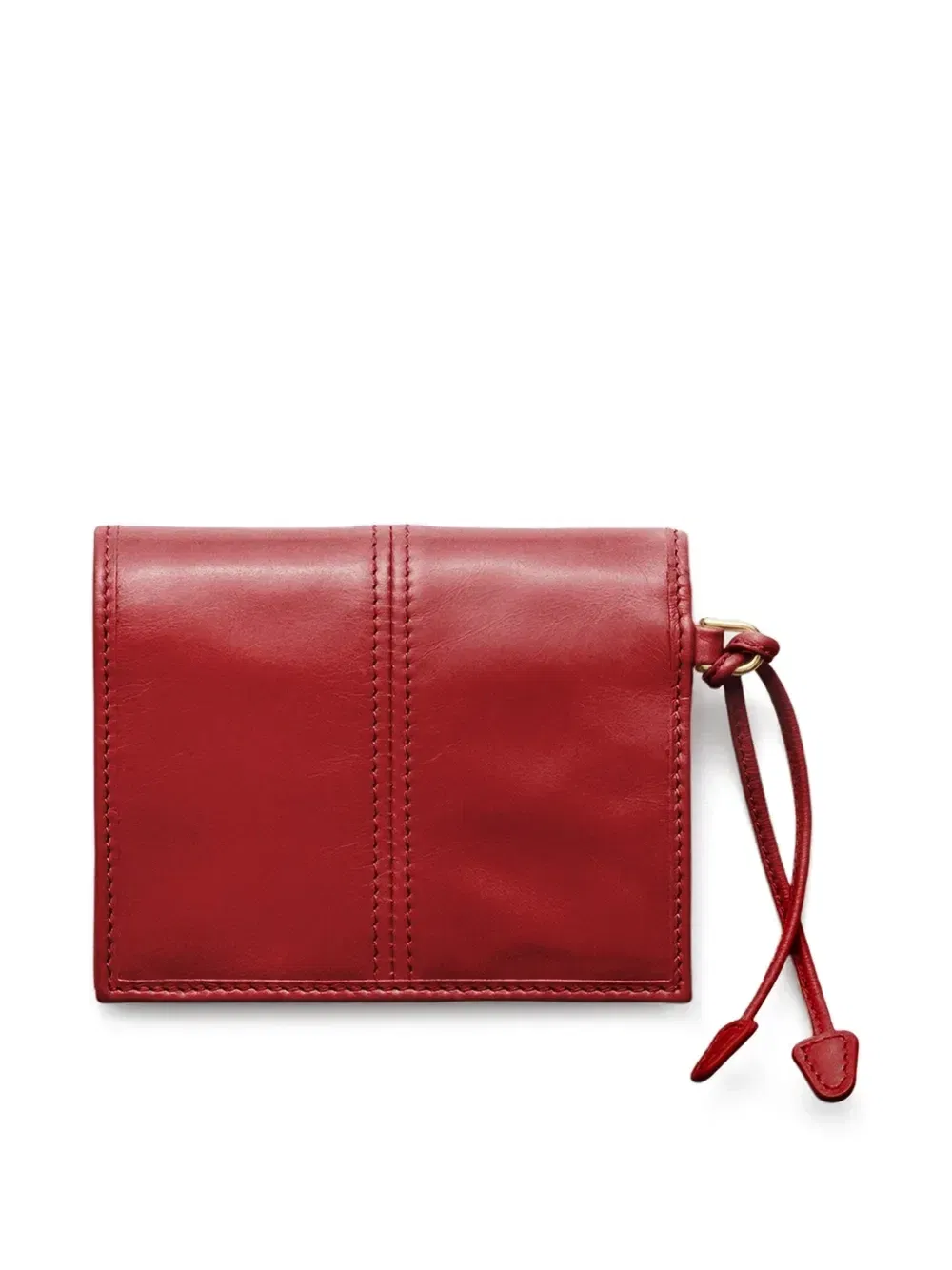 small enamelled triangle leather wallet