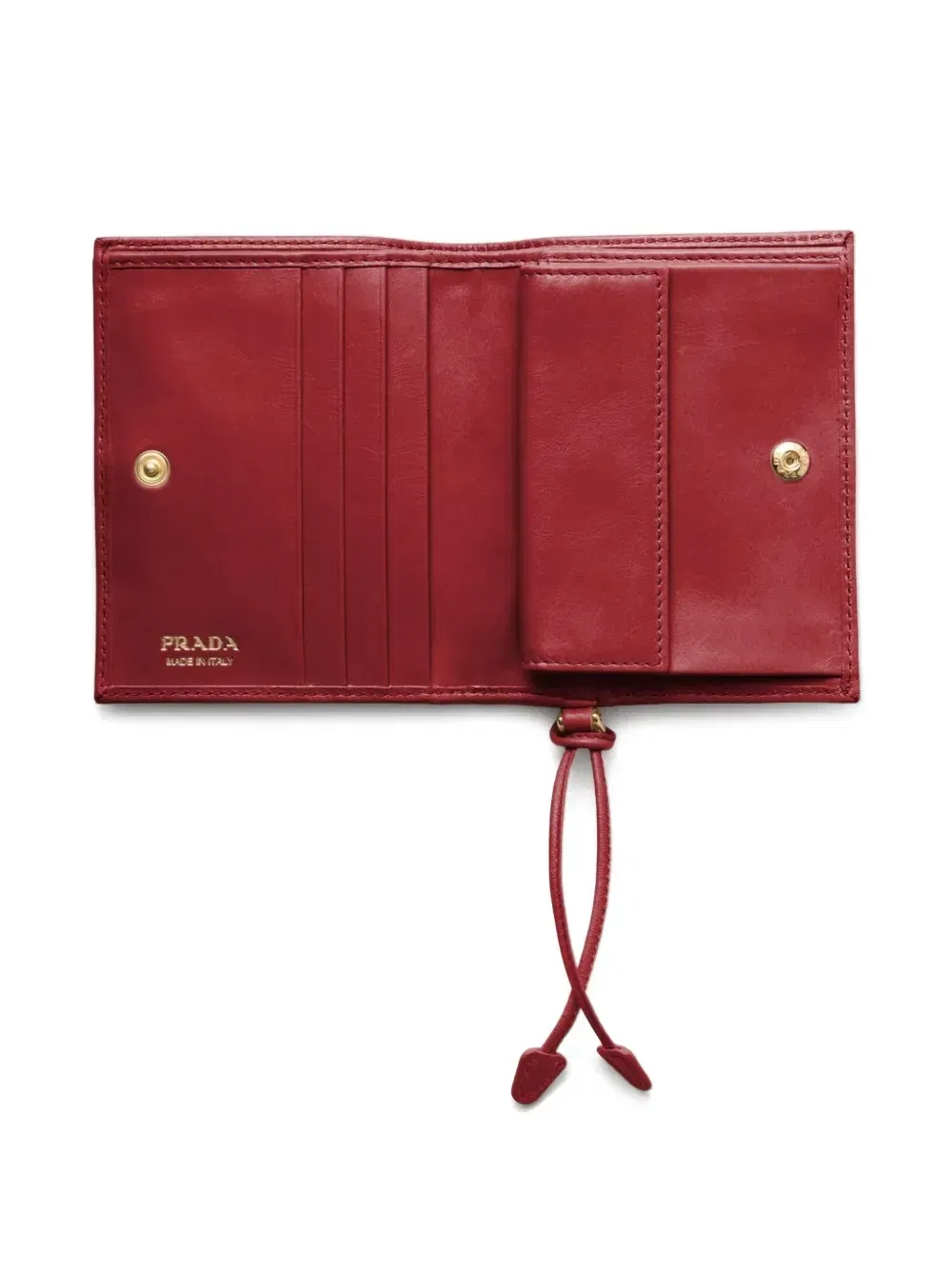 small enamelled triangle leather wallet