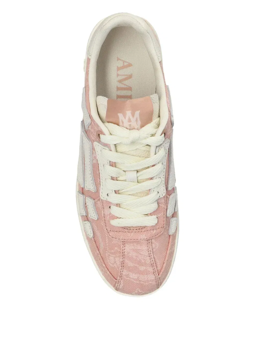 monogram-embossed lace-up sneakers