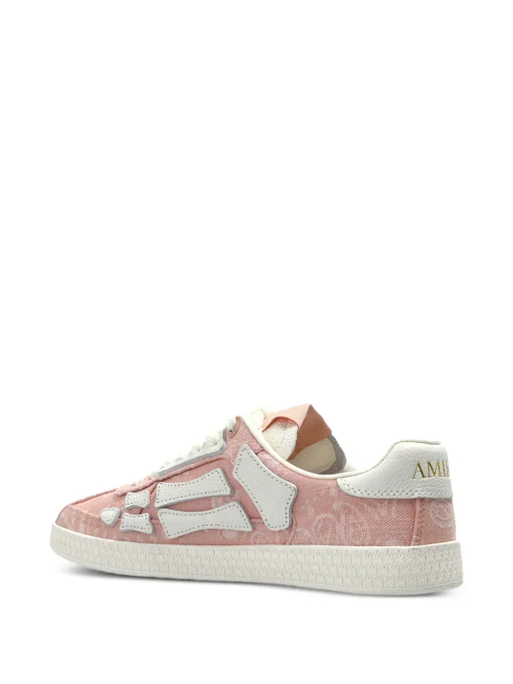monogram-embossed lace-up sneakers