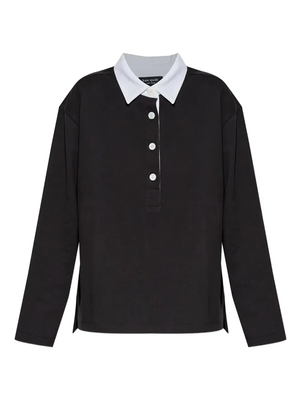 long-sleeve button rugby polo shirt