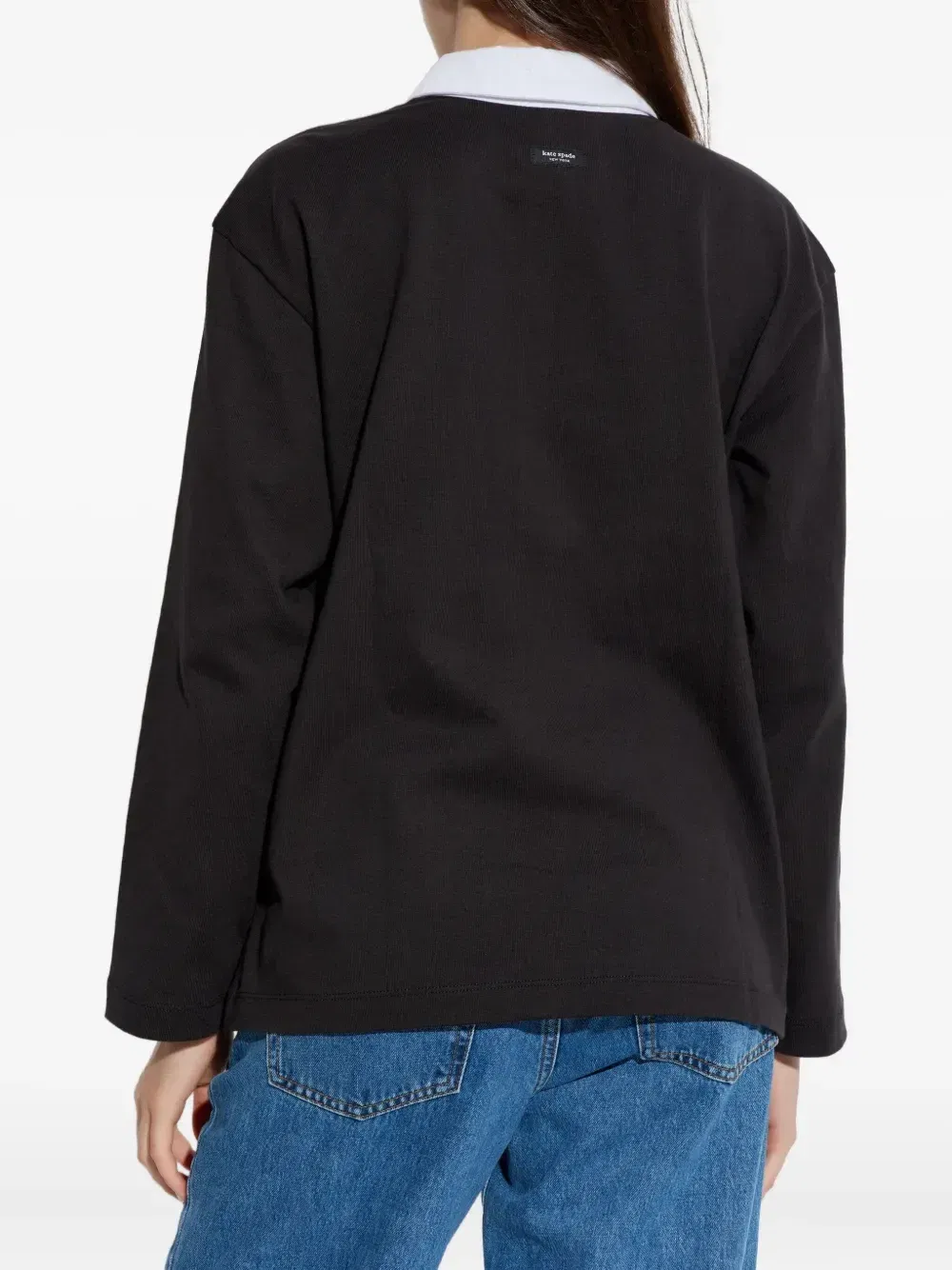 long-sleeve button rugby polo shirt