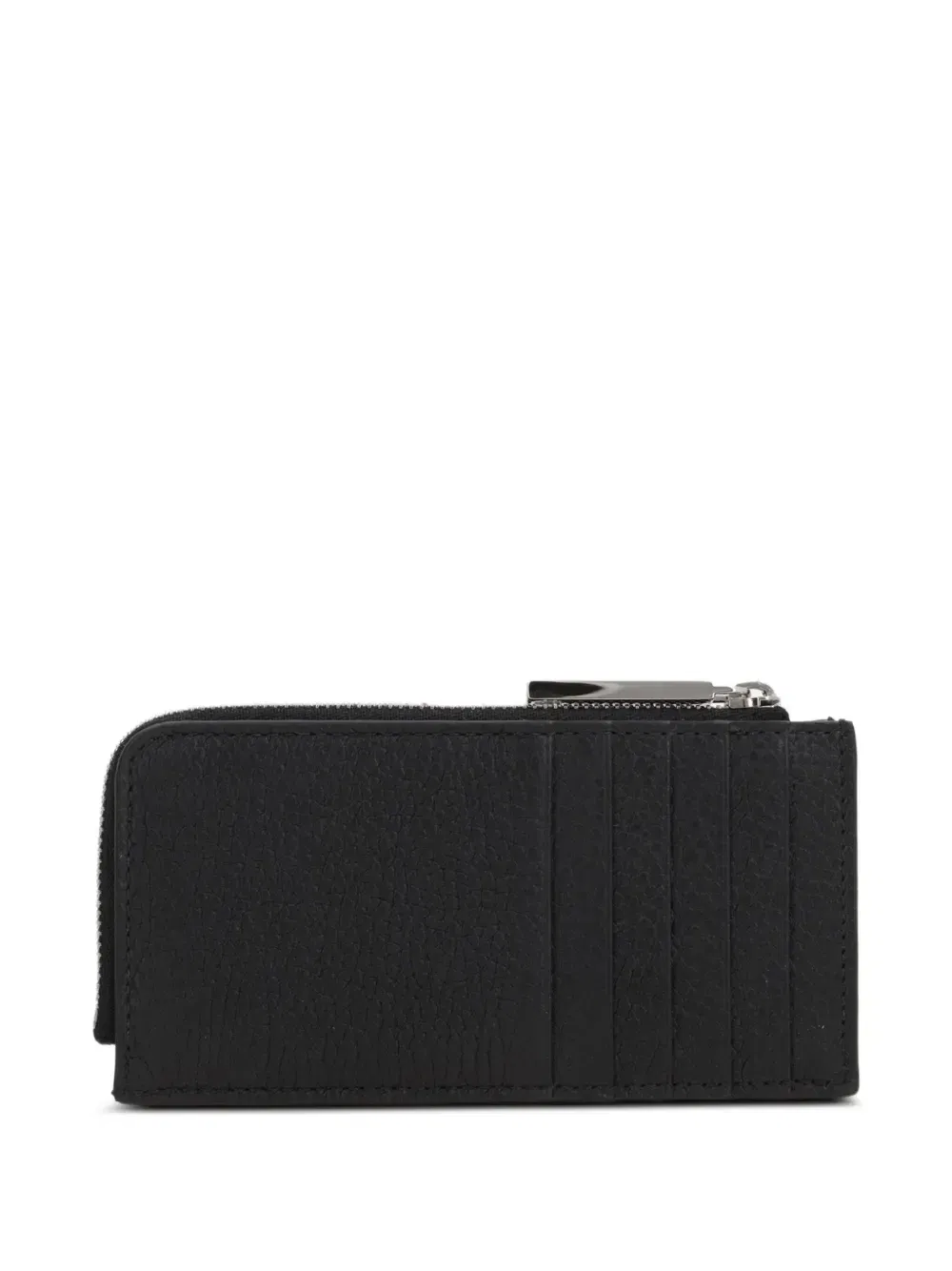 embossed-logo zip-fastening cardholder