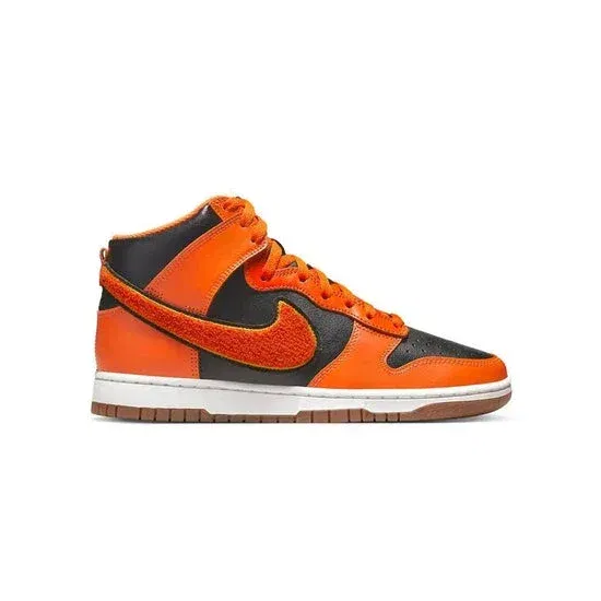 Nike Dunk High Chenille Swoosh Safety Orange