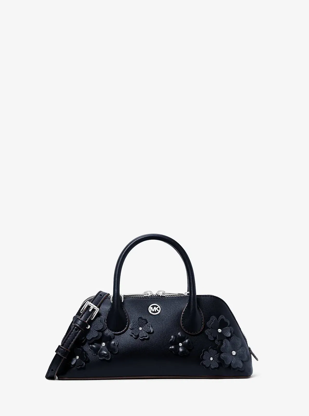 Michael Kors Petra Small Floral Embellished Crossbody Bag Navy