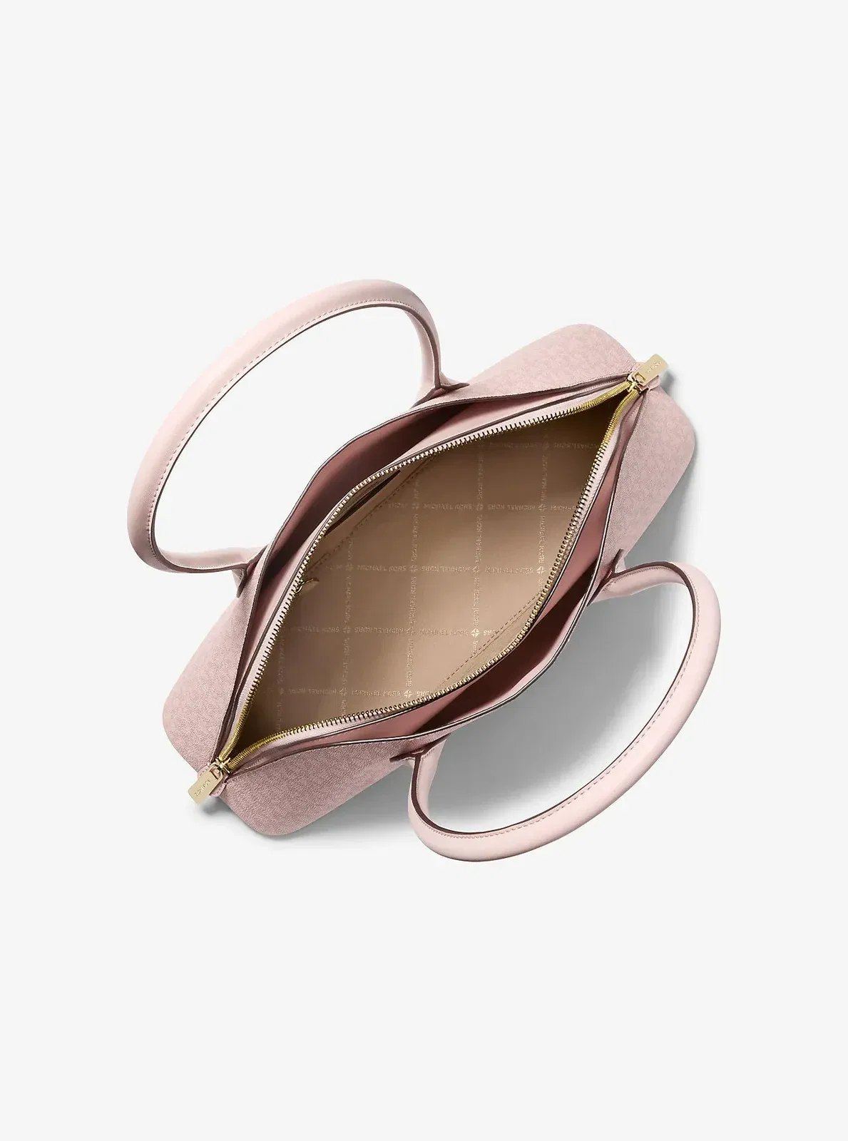 Michael Kors Petra Medium Signature Logo Shoulder Bag Powder Blush