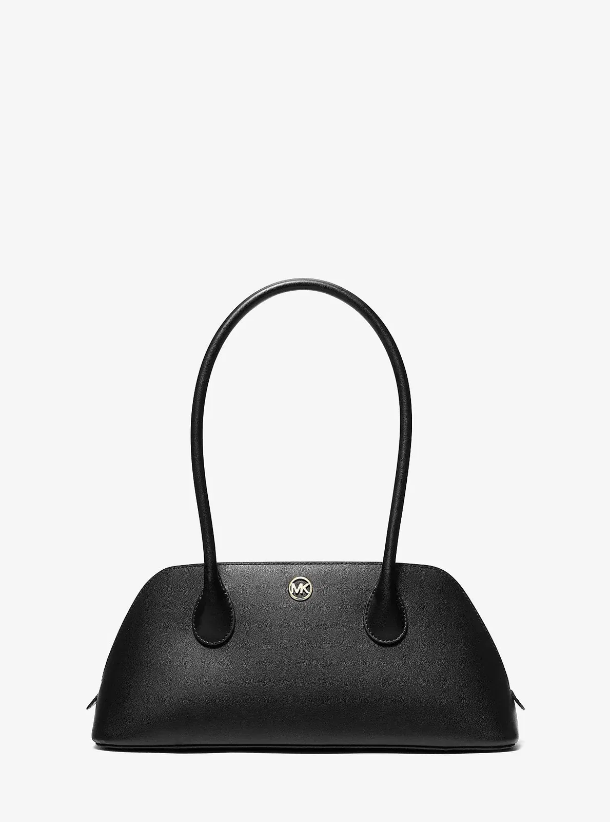 Michael Kors Petra Medium Leather Shoulder Bag Black