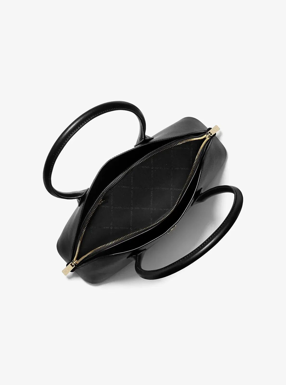 Michael Kors Petra Medium Leather Shoulder Bag Black