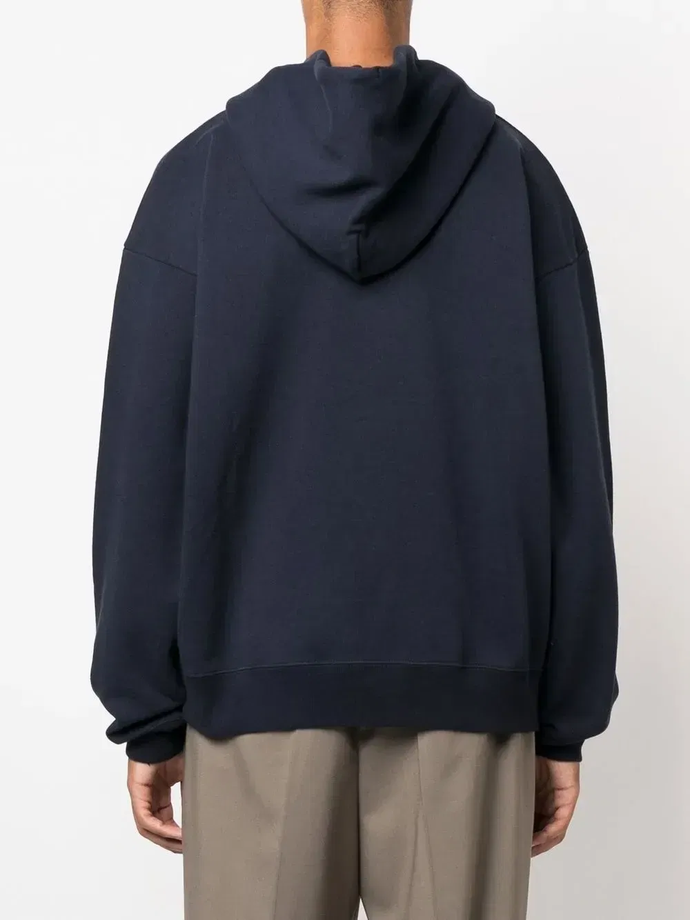 Logo Embroidered Drawstring Hoodie