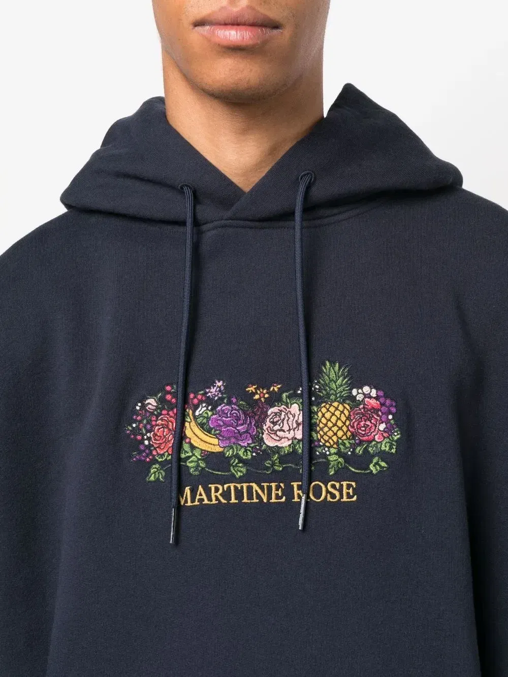 Logo Embroidered Drawstring Hoodie