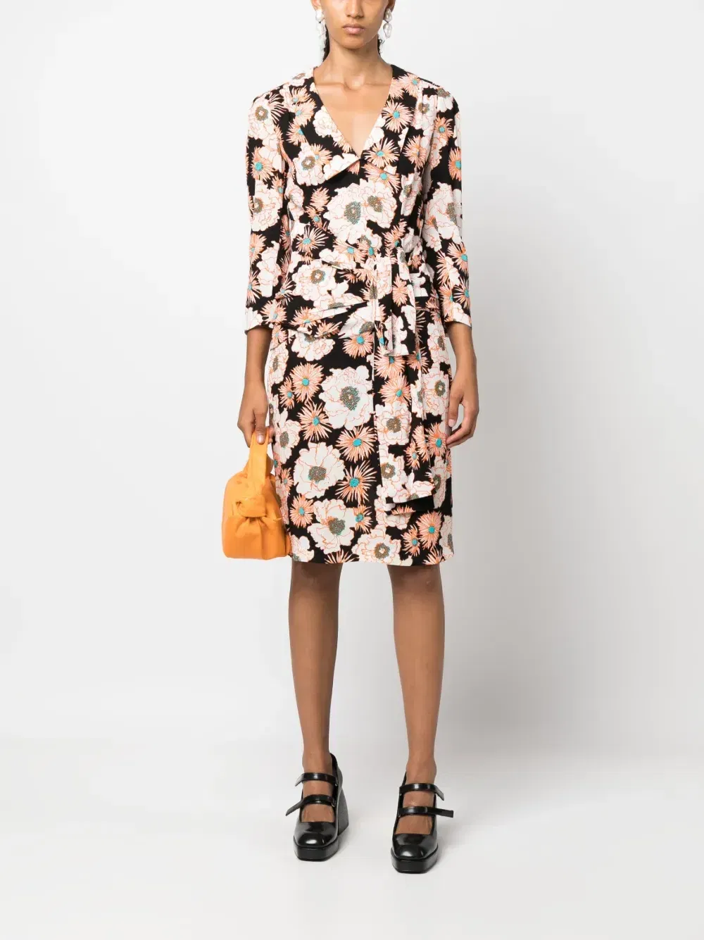 2000s floral wrap-around dress