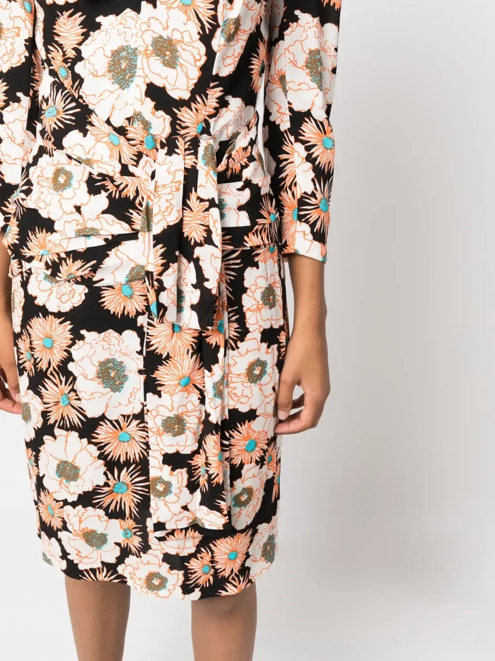 2000s floral wrap-around dress