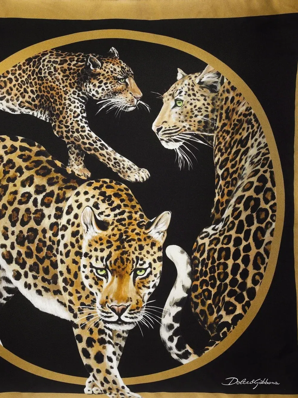leopard-print silk cushion