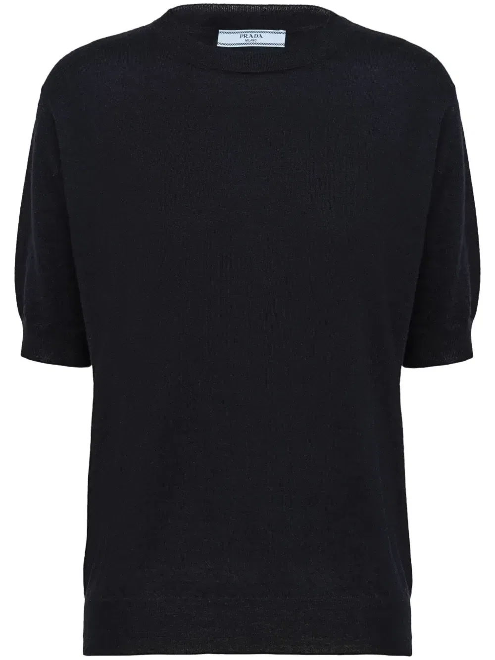 triangle-logo cashmere knitted top