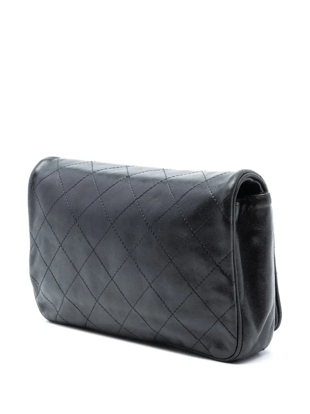 2013-2014 CC Quilted Lambskin Full Flap Wallet on Chain crossbody bag