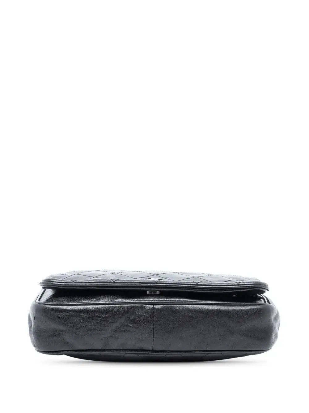 2013-2014 CC Quilted Lambskin Full Flap Wallet on Chain crossbody bag