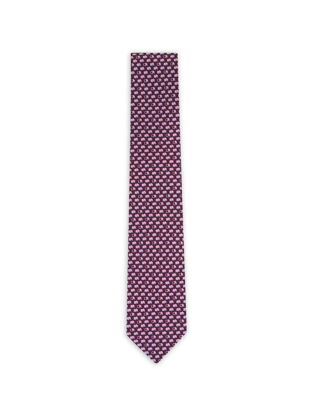 elephant-pattern silk tie