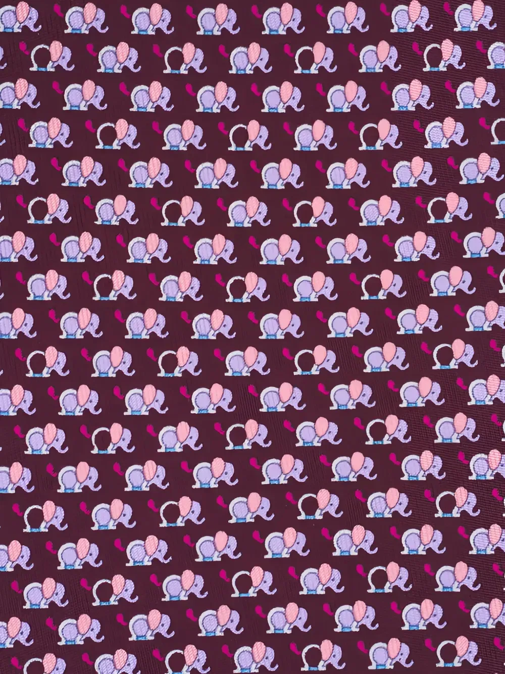 elephant-pattern silk tie