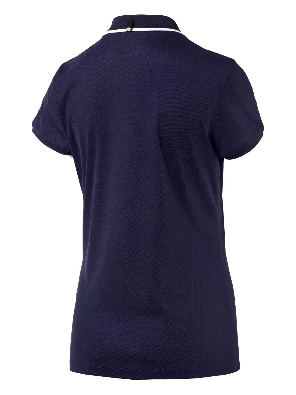 pique polo-collar top