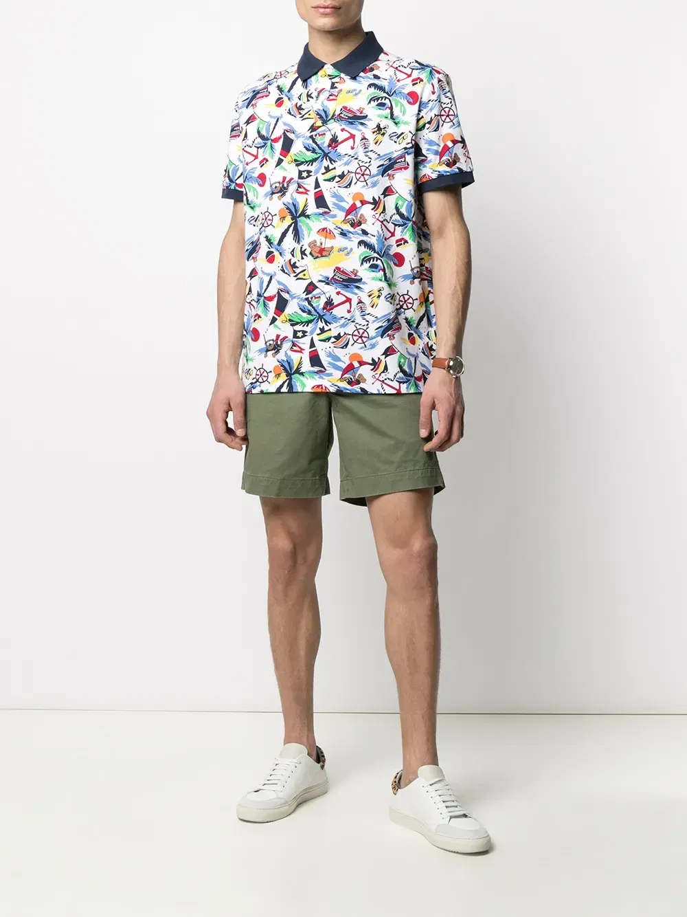 straight-leg chino shorts