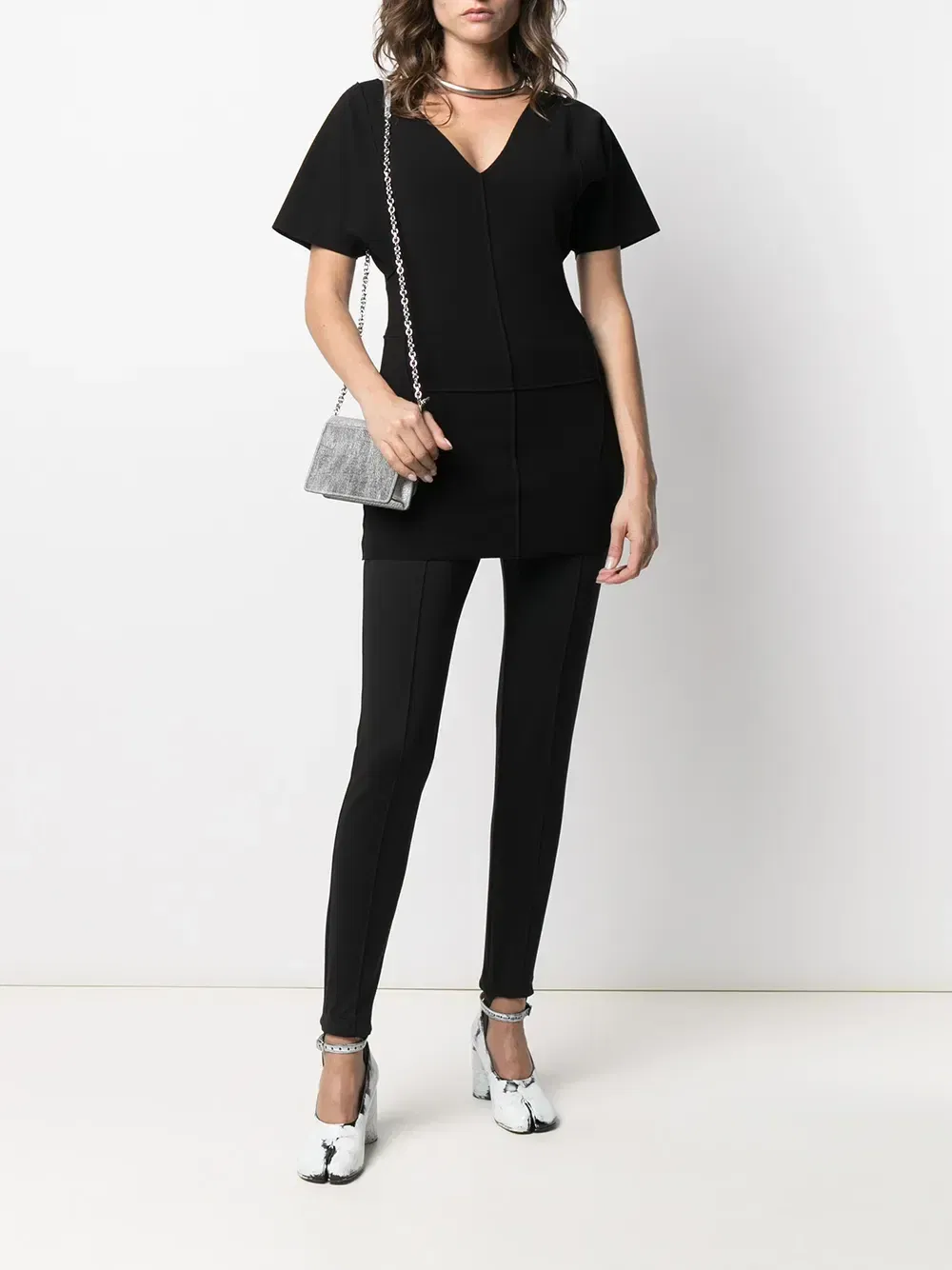 longline V-neck top
