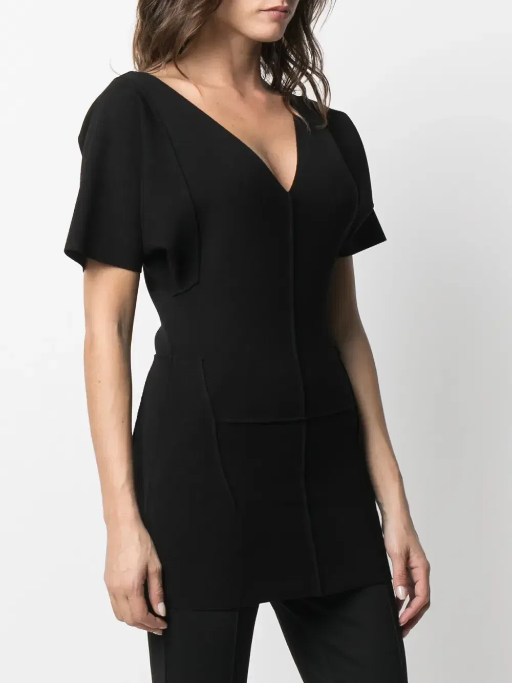 longline V-neck top