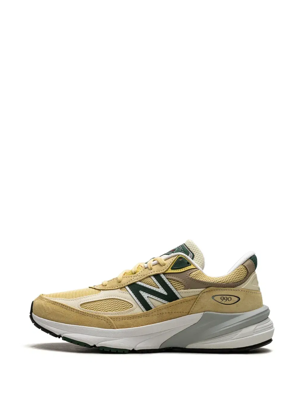 990 "Pale Yellow/Forest Green" sneakers