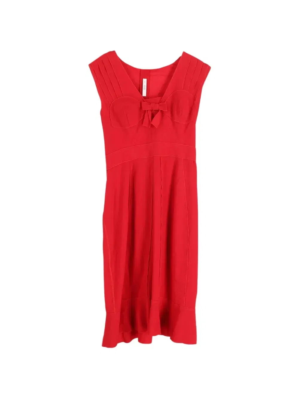bow v-neck dress
