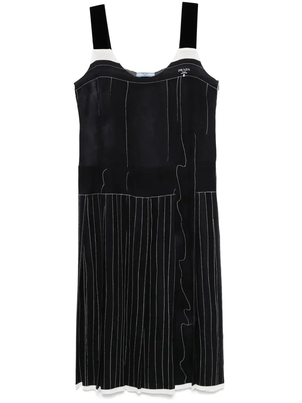 2000s striped midi dress