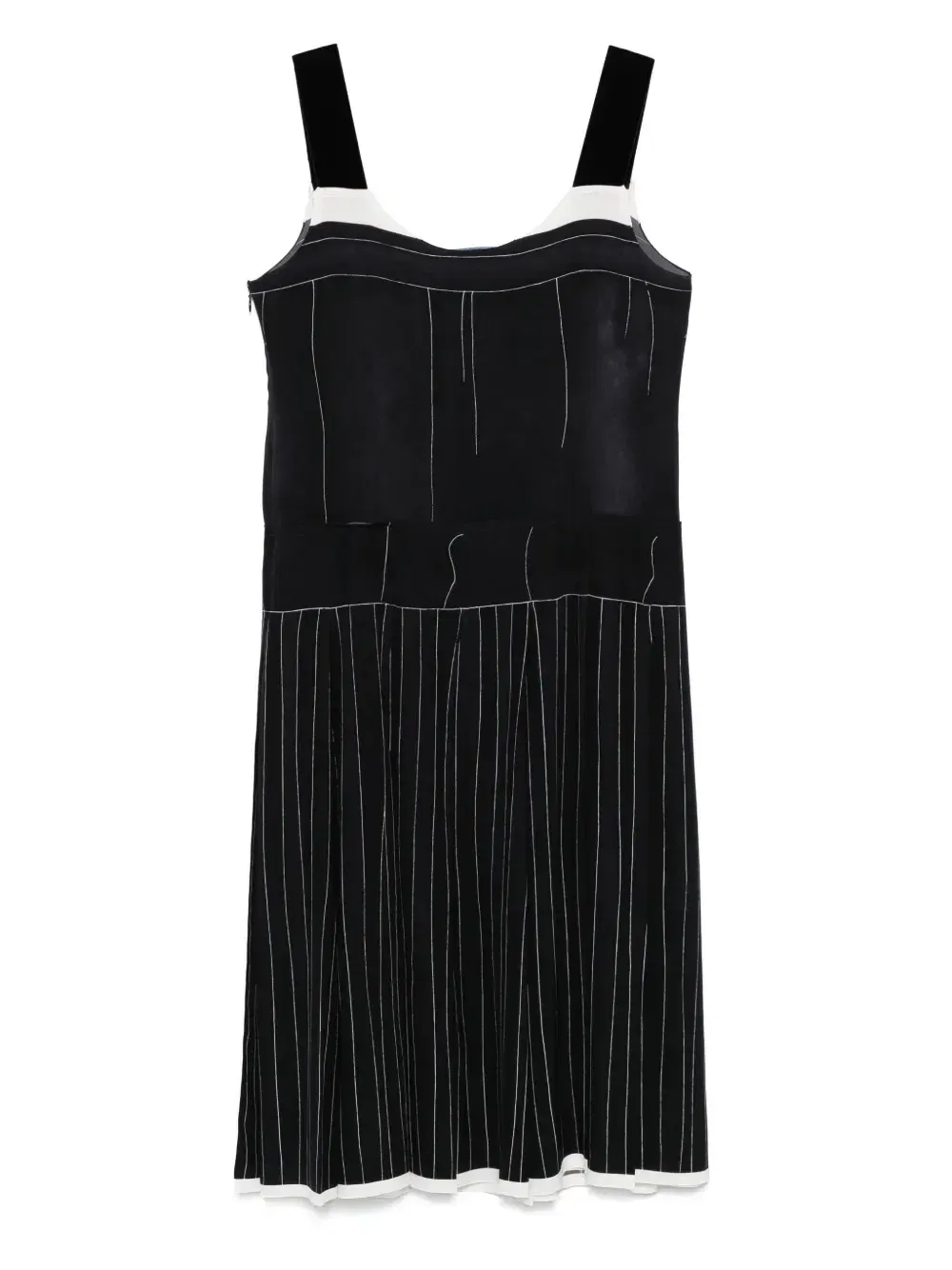 2000s striped midi dress