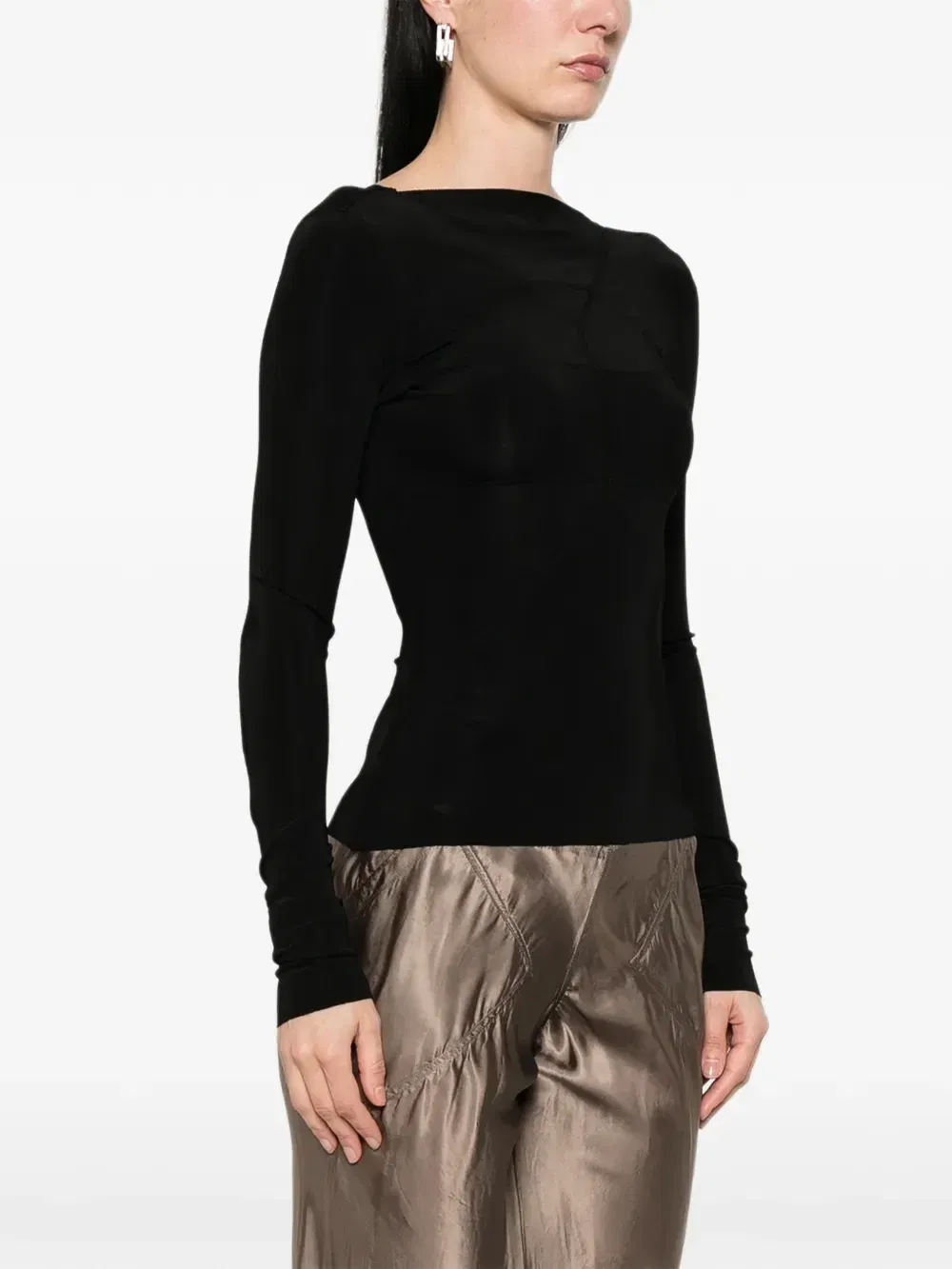 Temple long-sleeve top