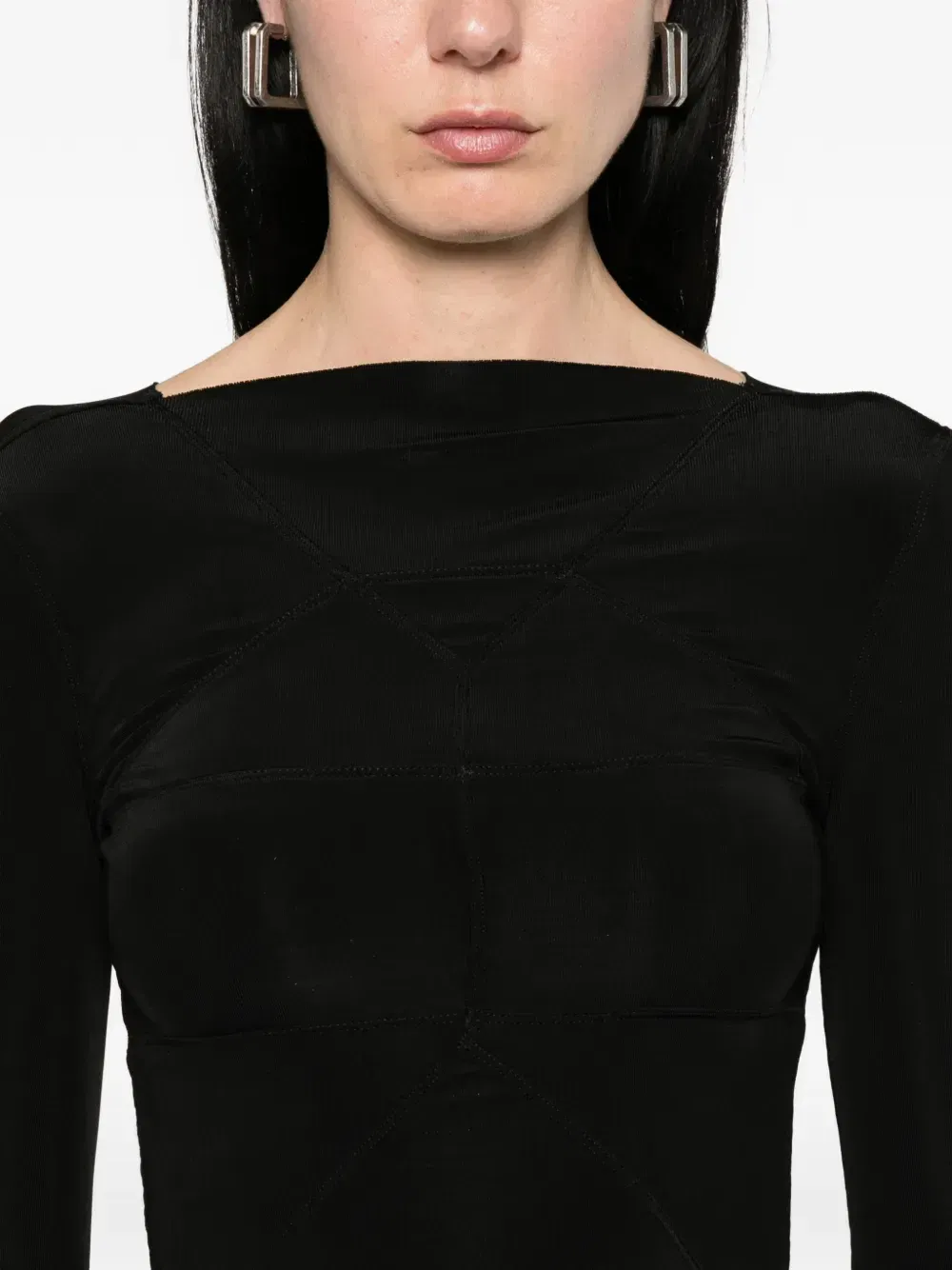 Temple long-sleeve top