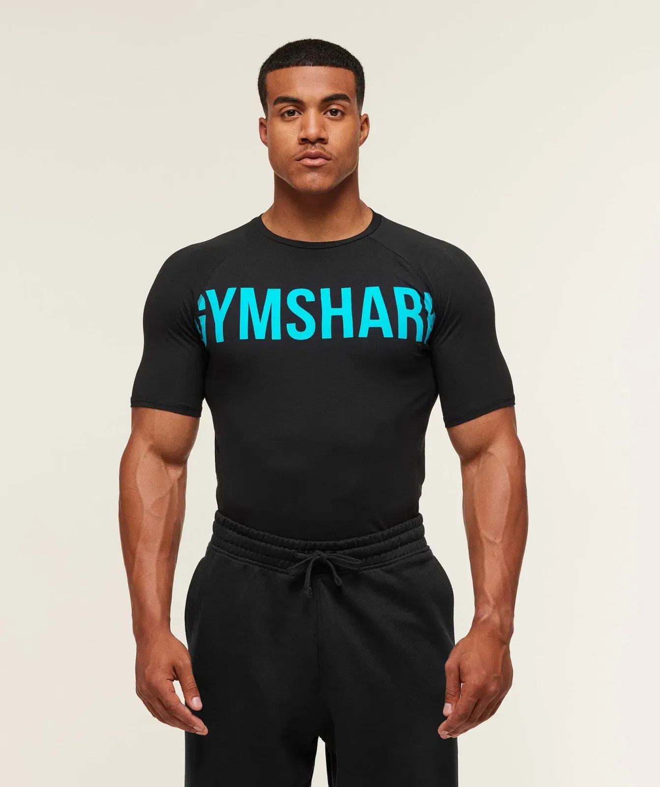 Prime T-Shirt muscle fit Black/Brand Blue