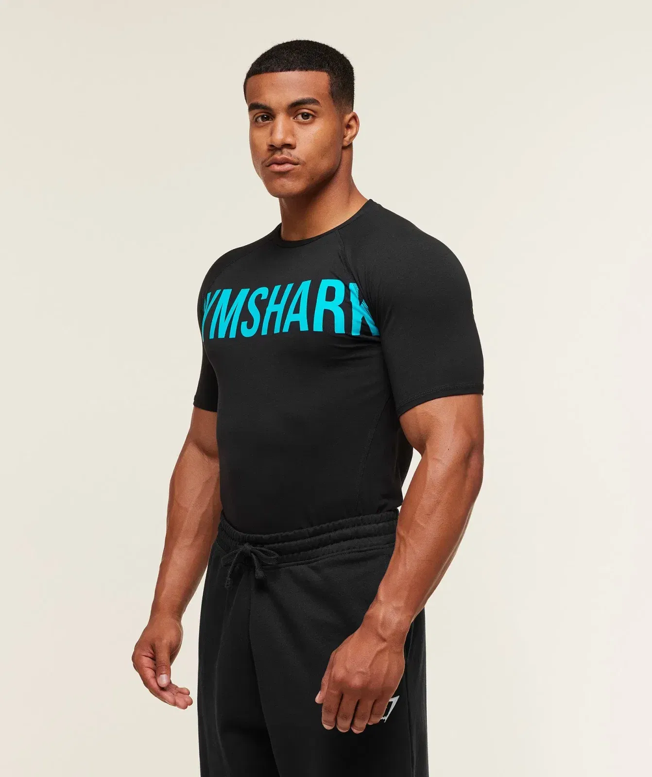 Prime T-Shirt muscle fit Black/Brand Blue