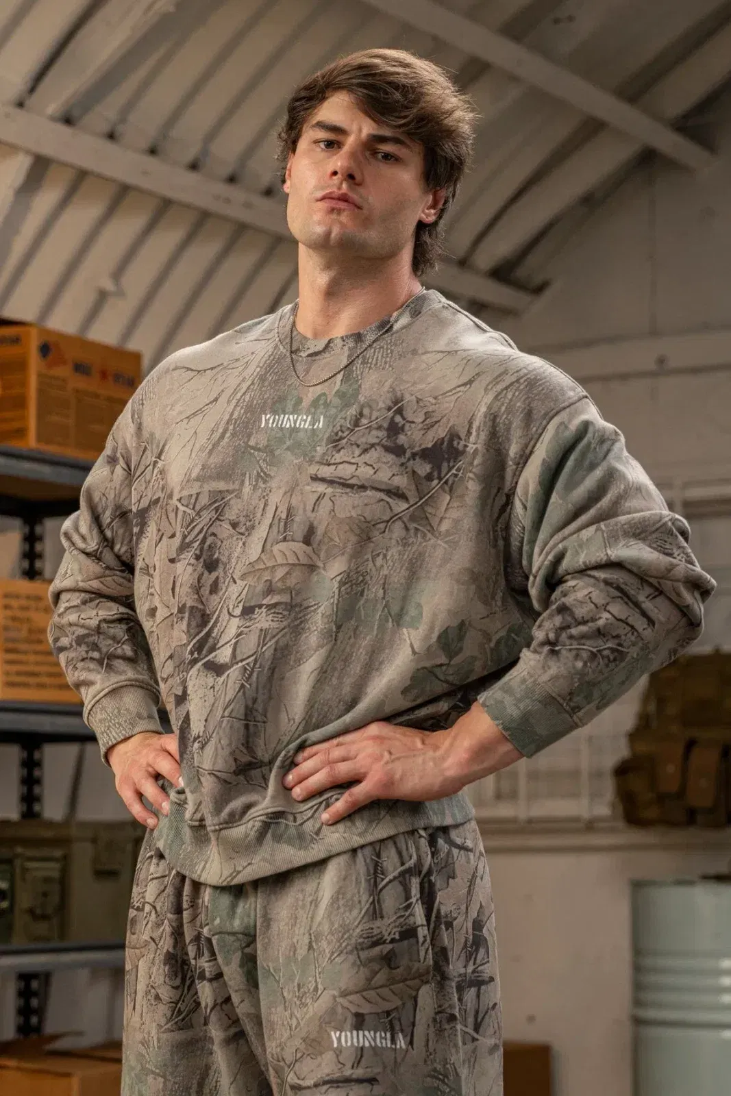 Tree Camo Collection - Crewnecks Beige Tree Camo