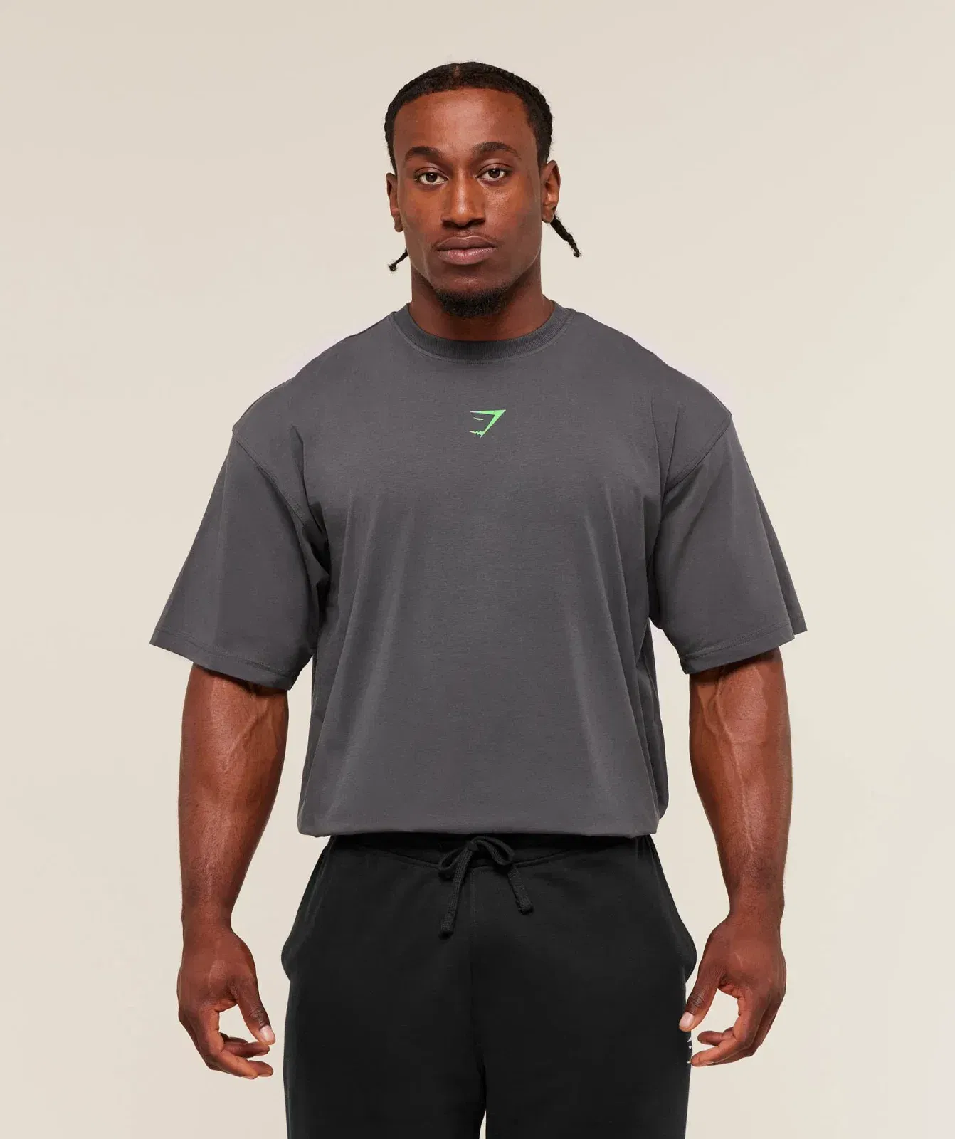 Gymshark Power T-Shirt oversized fit Onyx Grey