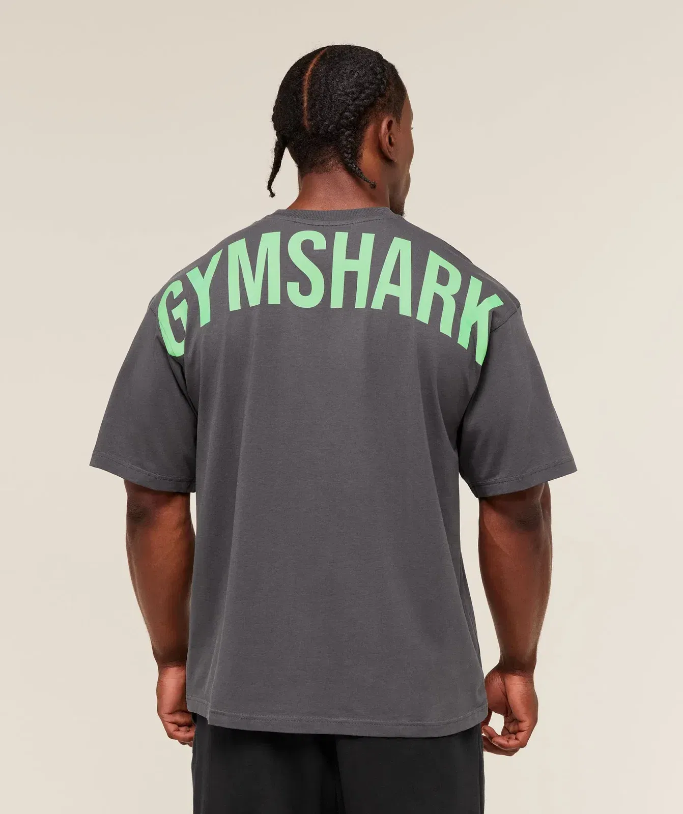 Gymshark Power T-Shirt oversized fit Onyx Grey