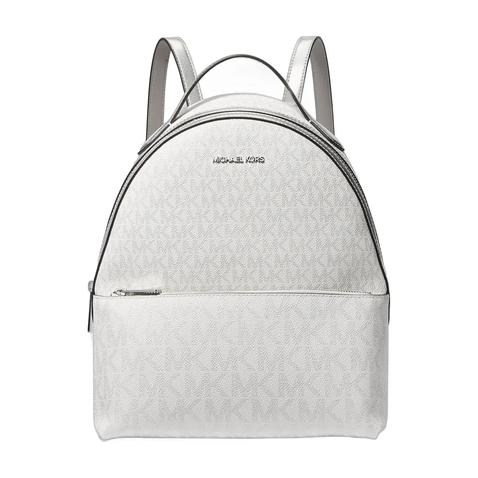 Michael Kors Sheila Medium Logo Backpack Silver