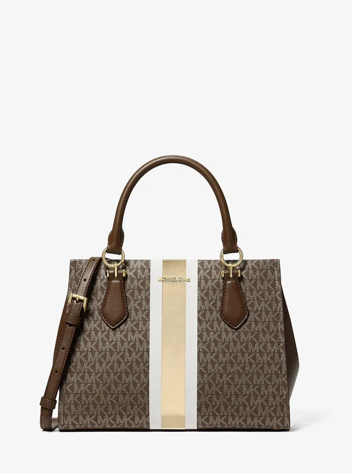 Michael Kors Marilyn Small Signature Logo Messenger Bag Brown