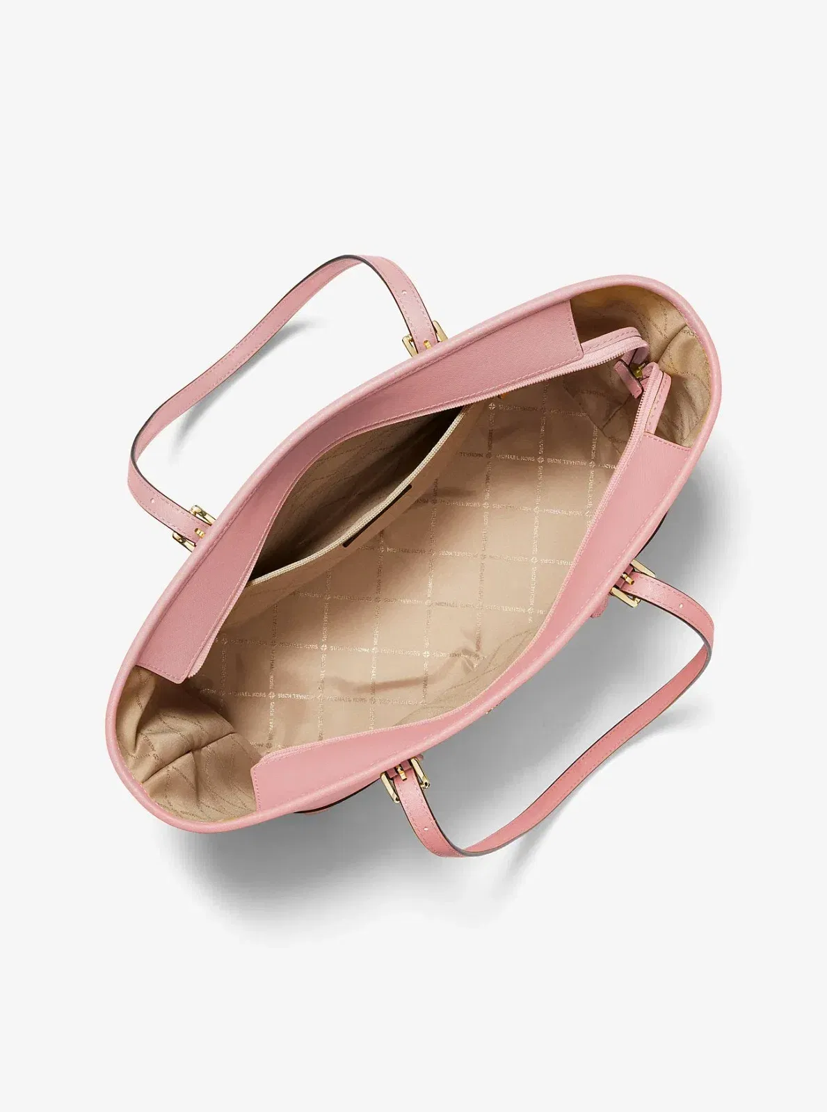 Michael Kors Jet Set Travel Large Saffiano Leather Tote Bag Powder Blush