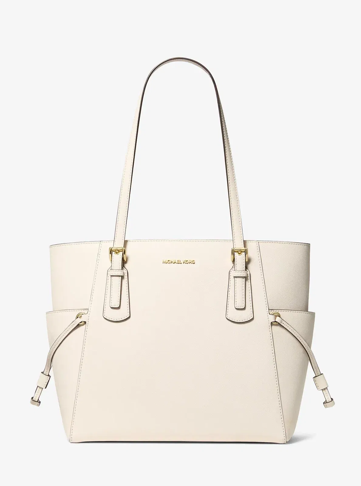 Michael Kors Voyager Large Saffiano Leather Tote Bag Lt Cream