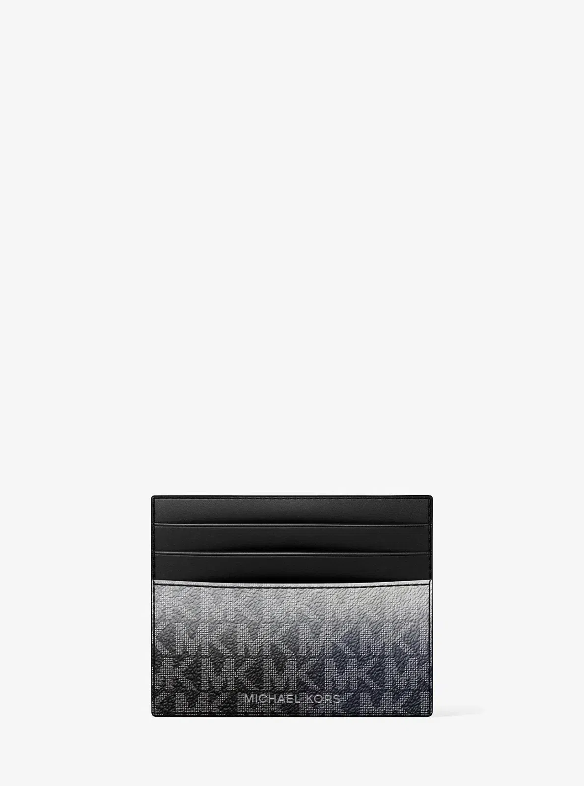 Michael Kors Cooper Ombre Signature Logo Card Case Black Combo