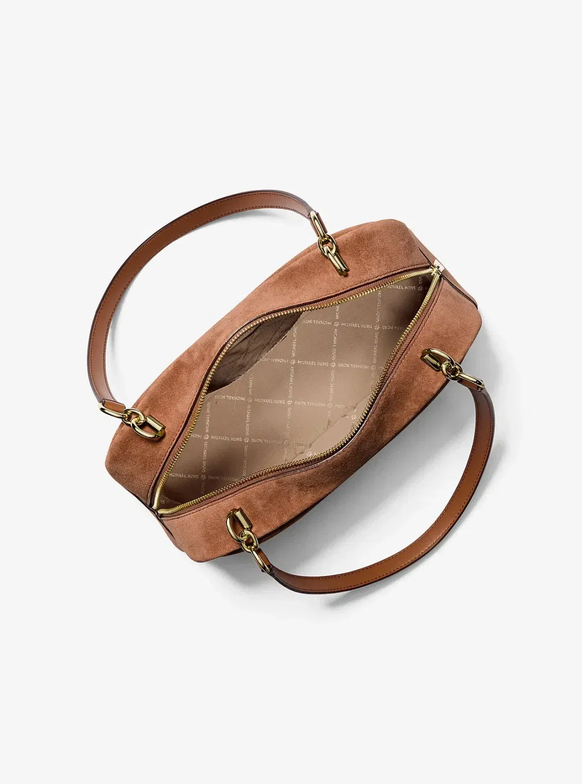 Michael Kors Cecily Medium Suede Shoulder Bag Luggage